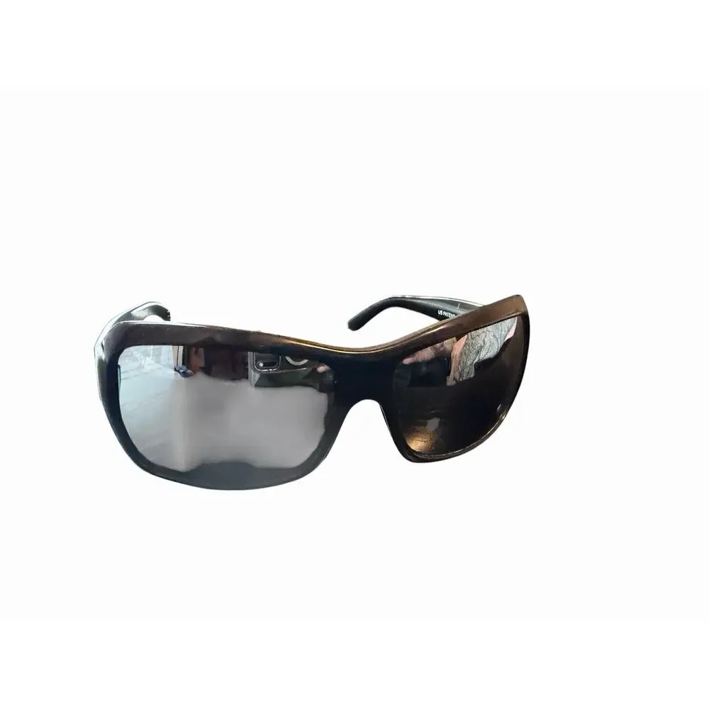 Maui Jim MJ 111-02 Sunglasses Gloss Black Polarized Italy Used